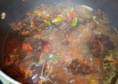Oxtails cooking